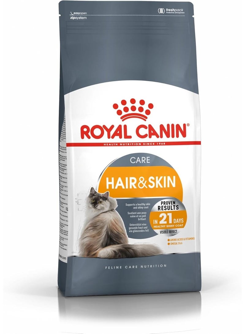 ROYAL CANIN Hair & Skin Adult Cat Dry Food 2kg – Supports Healthy Skin & Shiny Coat - Image 1