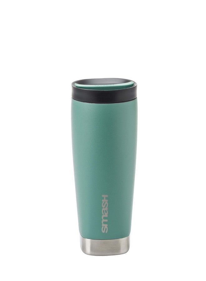Smash Stainless Steel Twist & Lock Travel Coffee Mug 350ml/ 12 fl oz Sage - Image 1