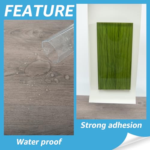 Art3d 15 Sq.ft Peel and Stick Floor Tiles, 10Pcs Luxury Vinyl Plank Flooring Wood Look, 36" × 6" Adhesive and Waterproof Tile Sticker for Bedroom, Living Room, Kitchen, Teak - Image 4