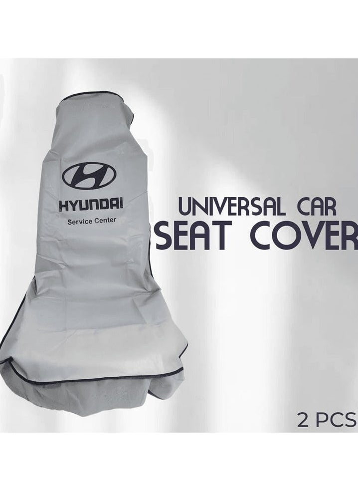 HYUNDAI Universal Car Seat Dust Dirt Protection Cover, Extra Protection For Your Seat 2 Pcs Set, Car Seat Cover, Grey  - Image 2