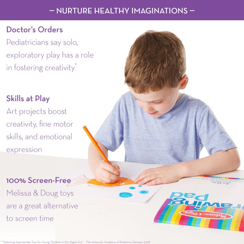 Melissa & Doug Drawing Paper, Sketch Pad, 3-Pack Bundle for Coloring, Writing or Painting (9 x 12 inches) - 50 Sheets Each, Kids Drawing Pad & Art Supplies for Kids Ages 3+ - FSC Certified - Image 3