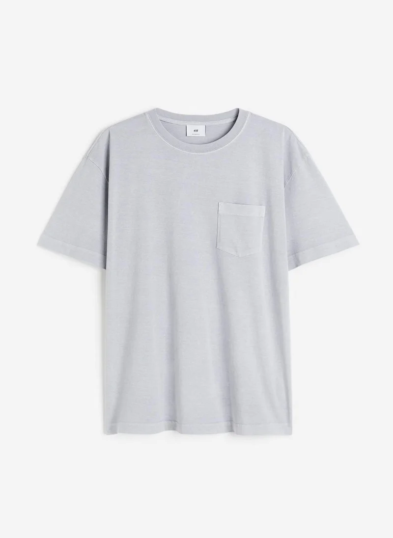 H&M Loose Fit Washed Look T Shirt