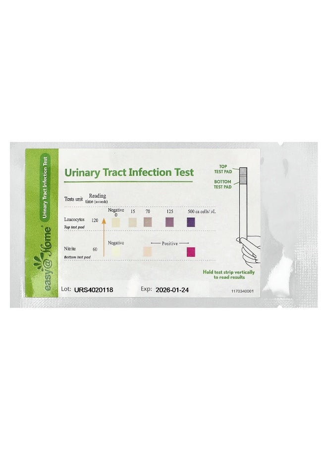 Easy Home Easy@Home, Urinary Tract Infection Test, 10 Individually Wrapped Tests  - Image 3