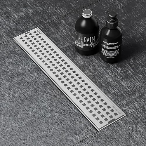 Ruhe® Palo 12 × 3 Inches Floor Drainer | 304 Stainless Steel Palo Shower Water Drain Channel/Waste Water Floor Drain | With Stainless Steel Trap and Side Hole | Without Collar - Image 1