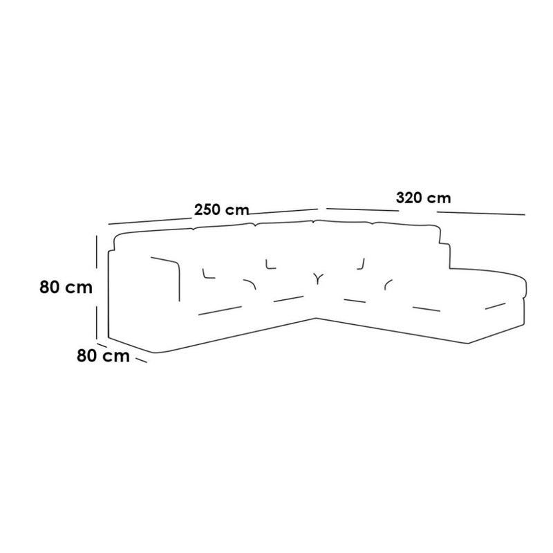 Betak Corner sofa made of Swedish wood, Thai MDF and linen - white - Image 2
