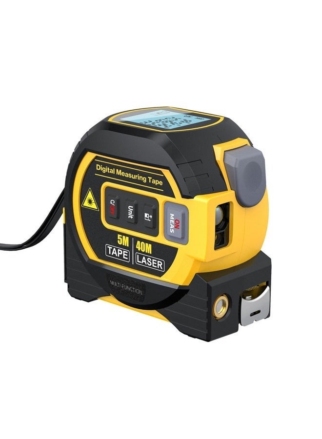 HongSheng 3-in-1 Laser Distance Meter with Digital Display,100 Metre Laser Measuring Distance, High Precision Infrared Laser, Steel Tape Measure & Corrosion Line Laser for Construction, DIY, Home Improvement, Laser Measuring Tool, Construction Equipment, Sleek Device, Durable Construction, Laser Distance Measure, Laser Measure Tape, Laser Tape Measure, Laser Measurer, Digital Laser Tape Measure, Tape Measure, Laser, Construction Laser Level, General Tool, Construction Tape Measure - Image 1