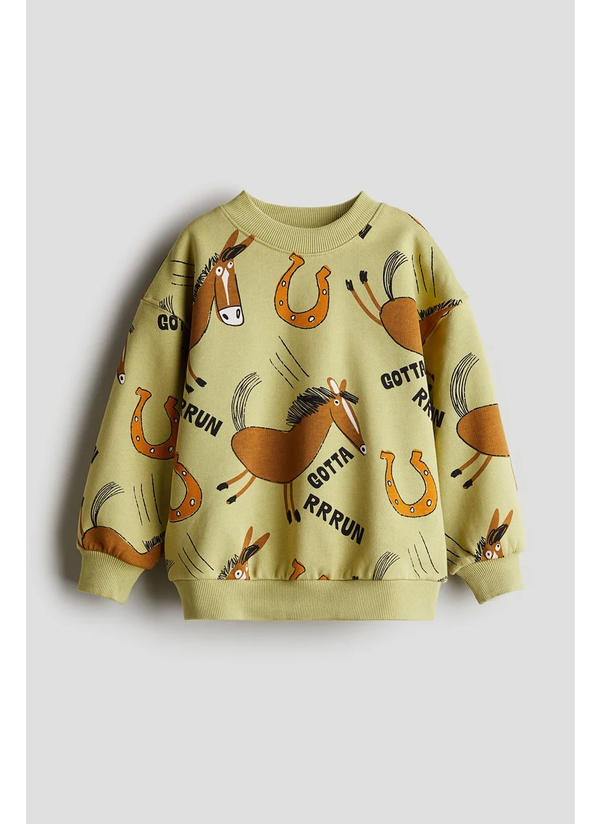 اتش اند ام Printed Crew-Neck Sweatshirt