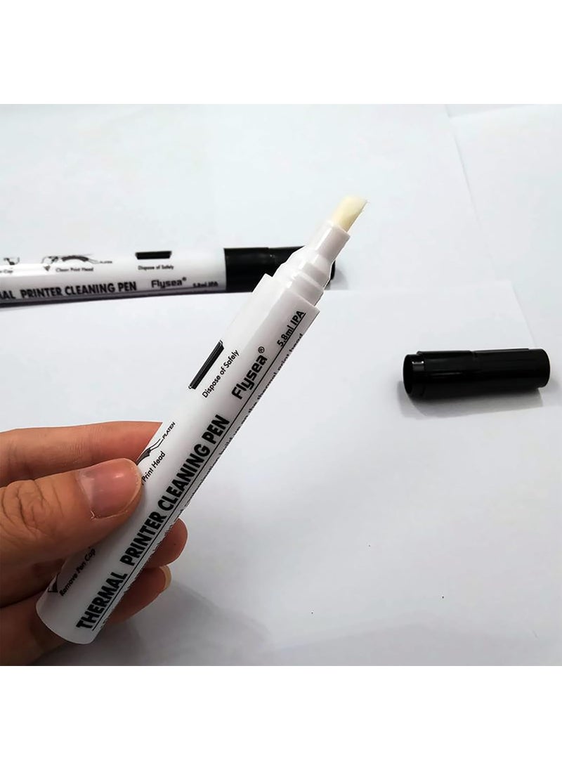 Starsouce Starsouce 5 Pack Thermal Printer Printhead Cleaning Pens Universal Printer Head Cleaner Print Head Cleaning Pen Kit for Card Receipt Shipping Label POS Thermal Printer  - Image 5