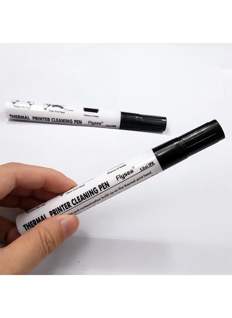 Starsouce Starsouce 5 Pack Thermal Printer Printhead Cleaning Pens Universal Printer Head Cleaner Print Head Cleaning Pen Kit for Card Receipt Shipping Label POS Thermal Printer  - Image 4