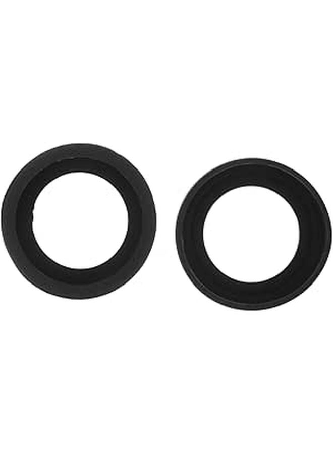 2Pcs Black Rubber Microscope Eyepiece Guards Eye Protection Covers Accessories - Image 1