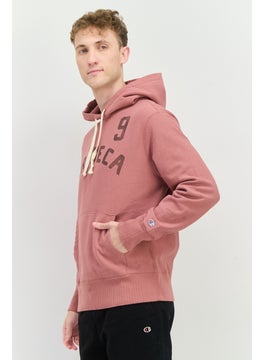 Todd Snyder + Champion Men Sportswear Fit Long Sleeves Outdoor Hoodies, Dusty Rose  - Image 2