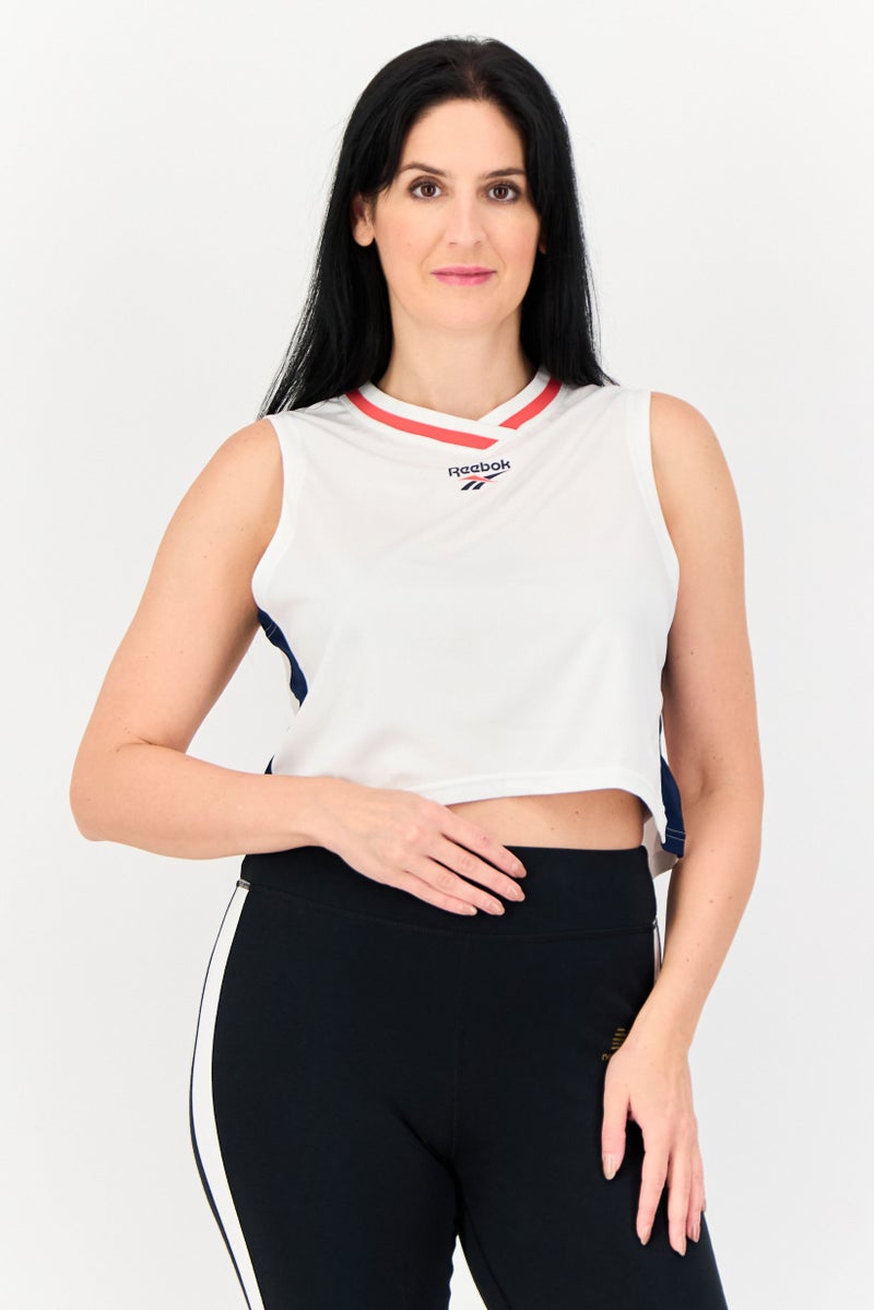 Reebok Women Sportswear Fit Sleeveless Outdoor Top, White  - Image 1