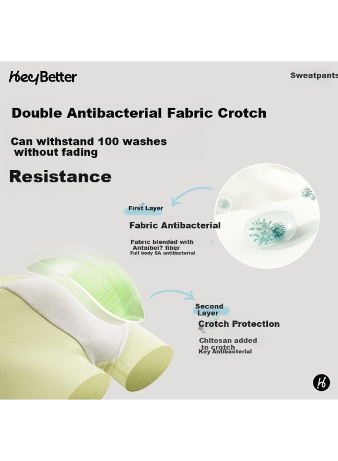 Heybetter Children'S Sweat-Wicking Underwear, New Style, Double Antibacterial, Breathable, No Pinching, Skin Pink/Pear Yellow, Size 160 - Image 2