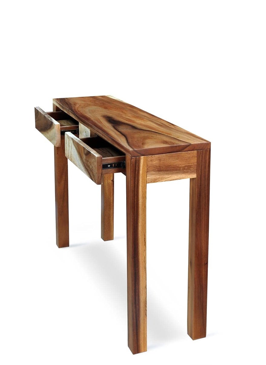 VM DECOR VM DECOR Wooden Solid Sheesham Wooden Console Table Console Tables for Living Room for Bedroom Natural Finish Color 