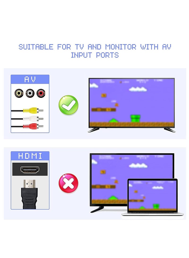 Luckam Classic Retro Game Console, AV Output Console Built-in 620 Classic Video Games for Kids Gift Birthday Gift - Image 3