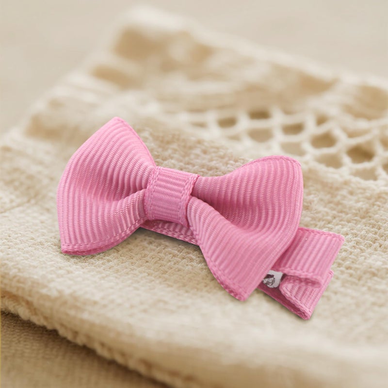 QingHan Toddler Hair Bows for Girls: 4.5cm Grosgrain Ribbon Lined Clips 60Pcs (30 pairs) - Image 5