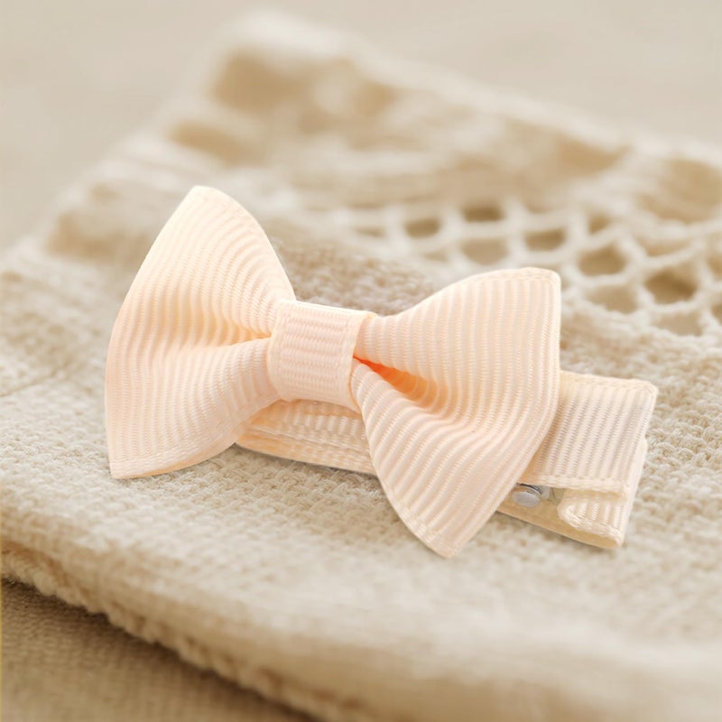 QingHan Toddler Hair Bows for Girls: 4.5cm Grosgrain Ribbon Lined Clips 60Pcs (30 pairs) - Image 4