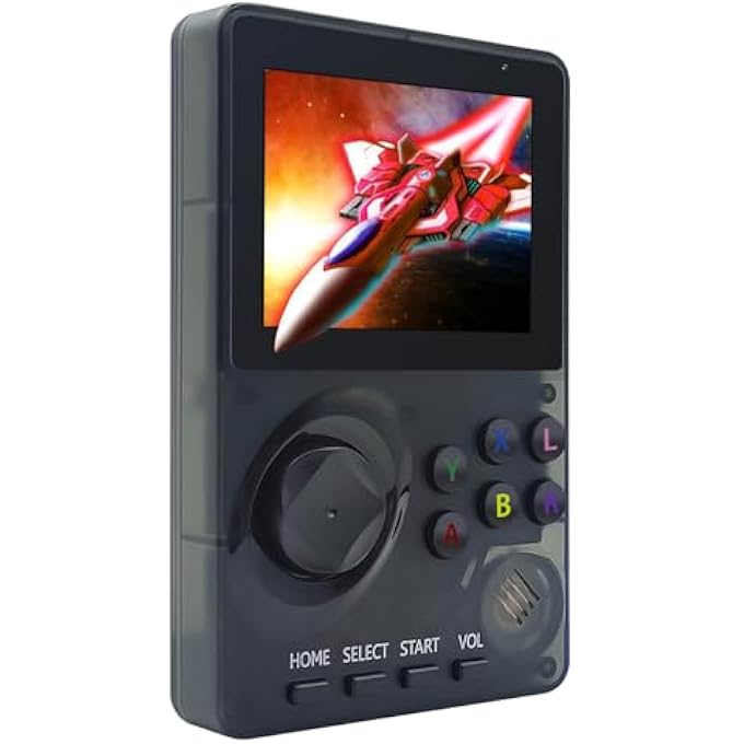 KIDS HANDHELD RETRO GAME CONSOLE PRE-LOADED 100 CLASSIC 16-BIT GAMES, HANDHELD VIDEO GAMING CONSOLE WITH 2.8" COLOR SCREEN, RECHARGEABLE BATTERY, HANDHELD GAME FOR BOYS GIRLS (TRANSPARENT GREY) - Image 1