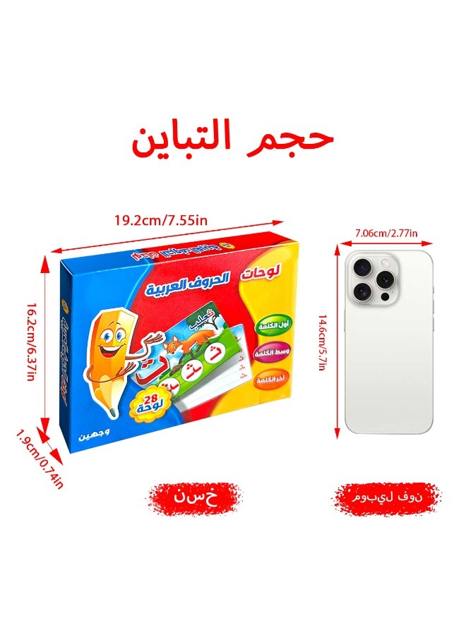 Teeny Baby Arabic alphabet flashcard set, with bright colors and vivid patterns, aims to help children learn Arabic alphabet and spelling, and learn toys. - Image 5