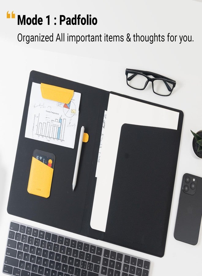 LHiDS Creative Folio 2.0 with Stand, Business Portfolio Resume, 3-in-1 Padfolio with Magnetic Accessories, Work as Notebook Cover, Clipboard, Organizing Board for Home and Office (Gray, A4/Letter) - Image 4