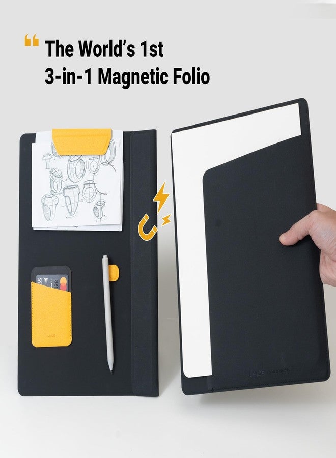 LHiDS Creative Folio 2.0 with Stand, Business Portfolio Resume, 3-in-1 Padfolio with Magnetic Accessories, Work as Notebook Cover, Clipboard, Organizing Board for Home and Office (Gray, A4/Letter) - Image 3