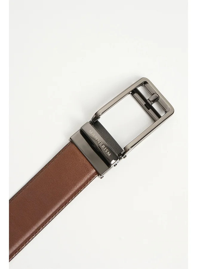 تكلف The Endurance Auto-Lock Leather Belt Brown with Tan Nubuck Lining