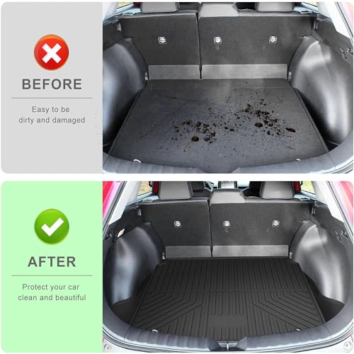 IKABEVEM Original 2022-2025 Corolla Cross Cargo Liner for Toyota Corolla Cross FWD SUV - Custom Fit TPE Trunk Mat - All Weather Cargo Mat for Toyota Corolla Cross (Not Fit AWD/Hybrid Model) - Image 2