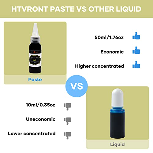 HTVRONT Black and White Resin Pigment Paste - 3.52oz/100ml Concentrated Opaque Paste for Epoxy Resin, Creates Cells & Lacing - Image 5