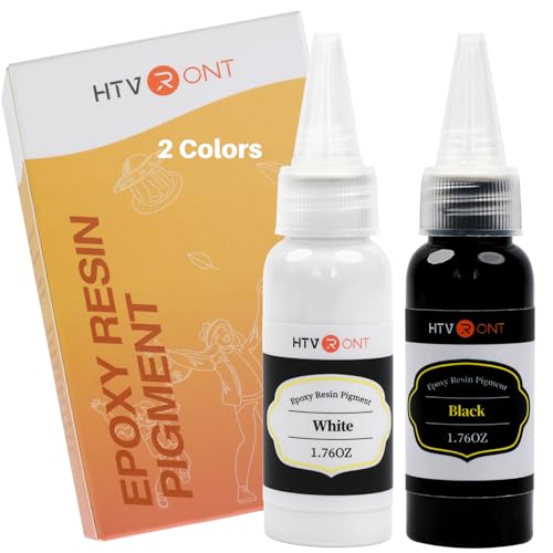 HTVRONT Black and White Resin Pigment Paste - 3.52oz/100ml Concentrated Opaque Paste for Epoxy Resin, Creates Cells & Lacing - Image 1