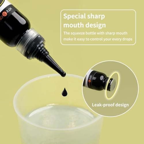 HTVRONT Black and White Resin Pigment Paste - 3.52oz/100ml Concentrated Opaque Paste for Epoxy Resin, Creates Cells & Lacing - Image 4