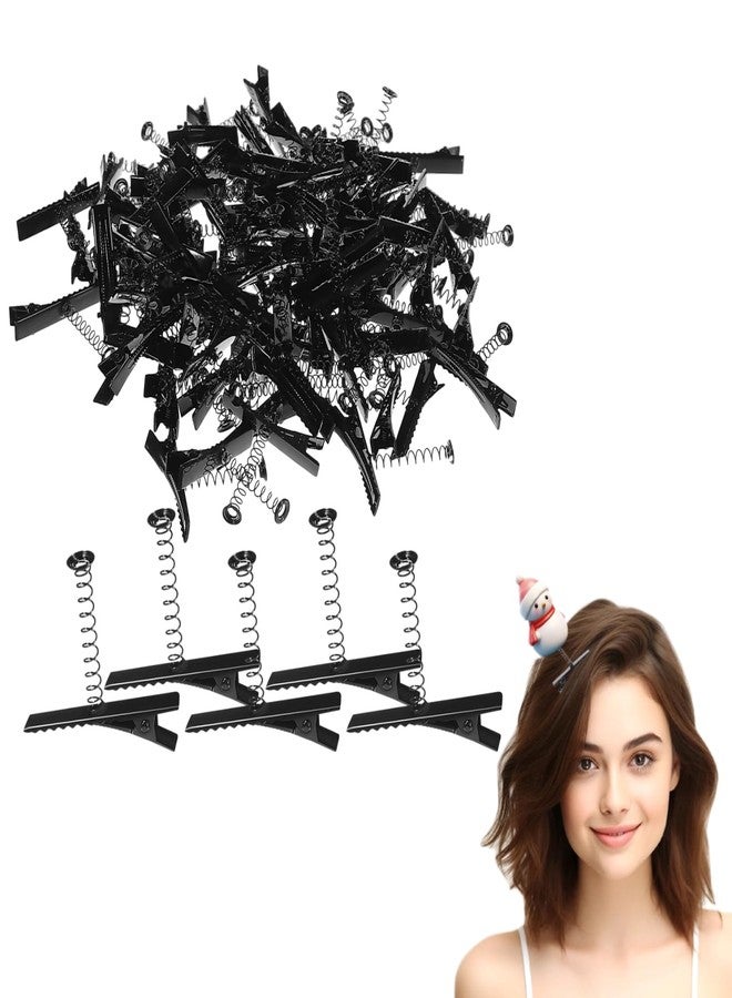FOMIYES 100pcs Duck Bill Hair Clips: Metal DIY Sprout Clip - for Christmas Halloween Rave Festival Party - Sprouts Hairpins DIY Spring Accessories - Image 1