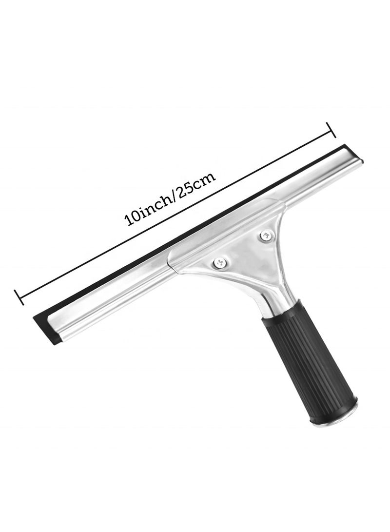 Professional Stainless Steel Window Squeegee – 10 Inch Blade for Kitchen, Windows, Bathroom, and Car - Image 4