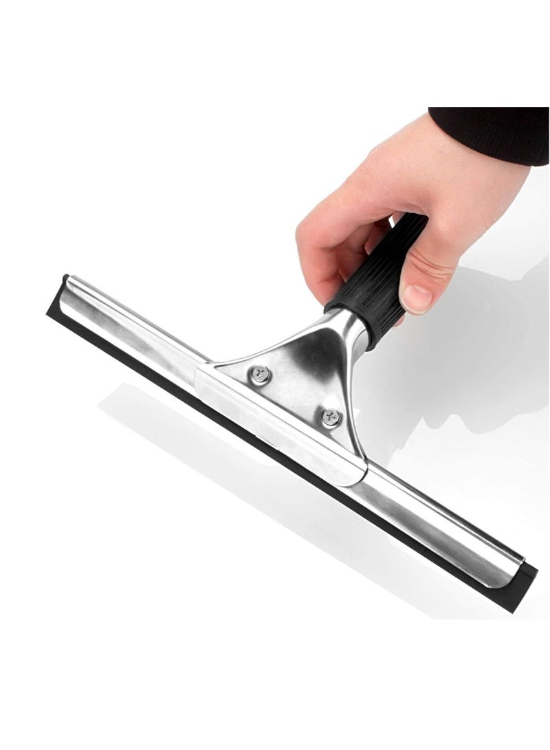 Professional Stainless Steel Window Squeegee – 10 Inch Blade for Kitchen, Windows, Bathroom, and Car - Image 5