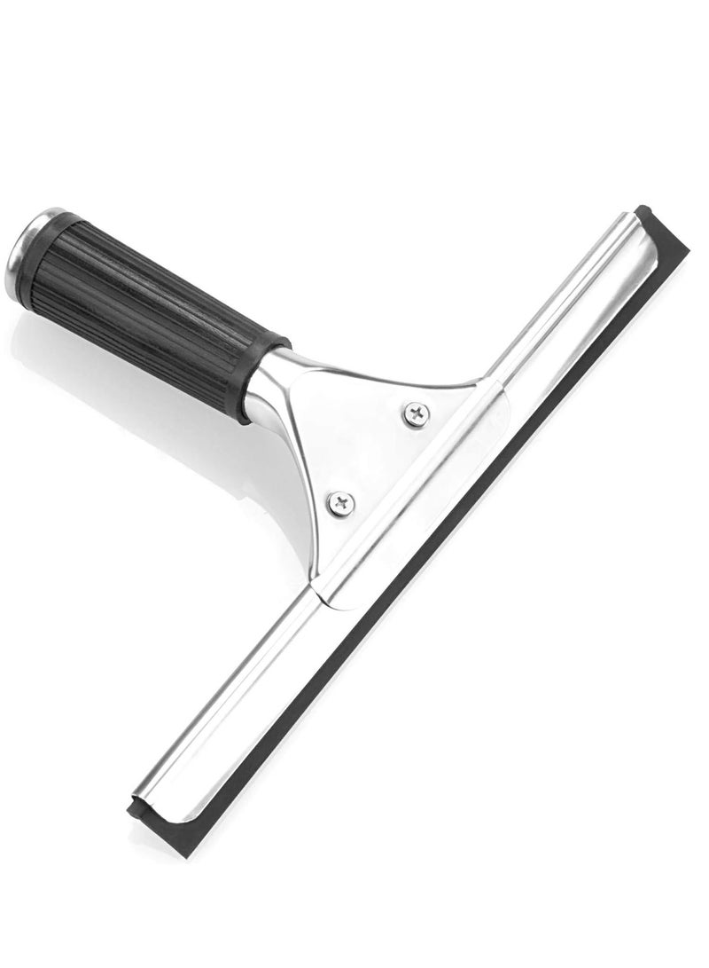 Professional Stainless Steel Window Squeegee – 10 Inch Blade for Kitchen, Windows, Bathroom, and Car - Image 1