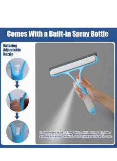 Generic 2-piece 3-in-1 Window Cleaning Tool – Spray Bottle, Scrubber & Silicone Squeegee for Glass, Mirrors & Shower Doors  - Image 2