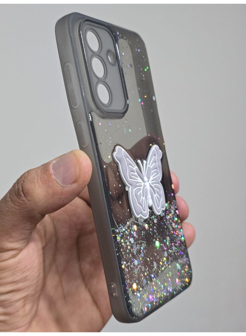 غطاء خلفي عليه فراشة متوافق مع هاتف سامسونج جلاكسي A56 - Image 2