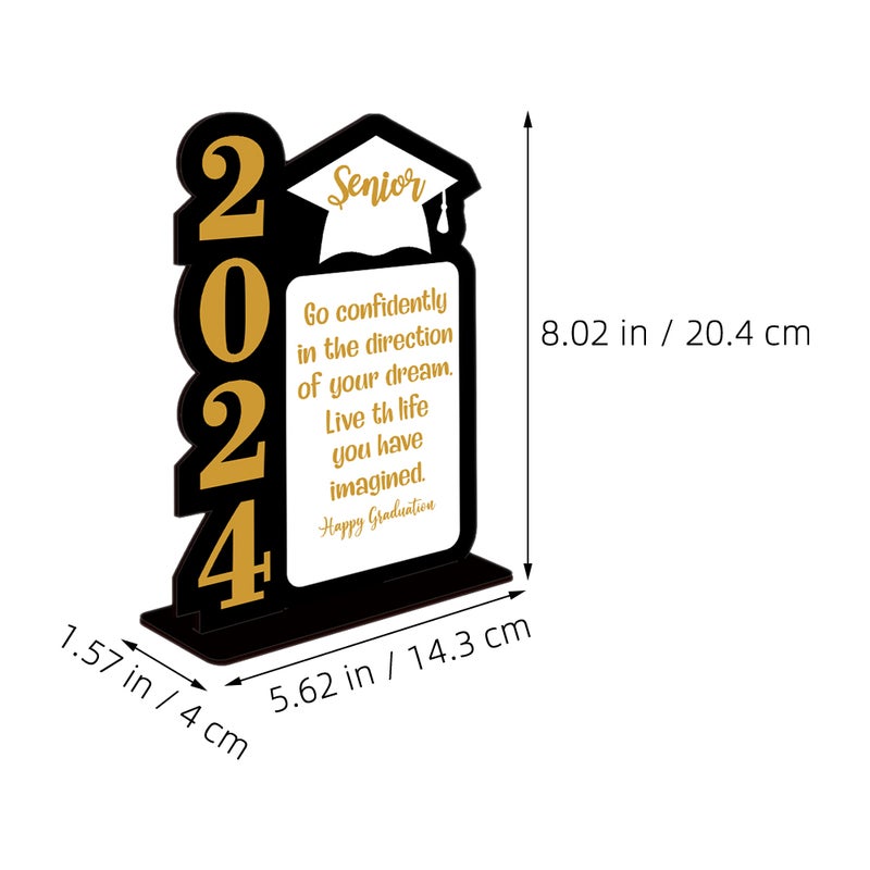 Graduation Table Centerpieces for Party, Festive Wooden Decorations, Elegant Event Signs - Image 2