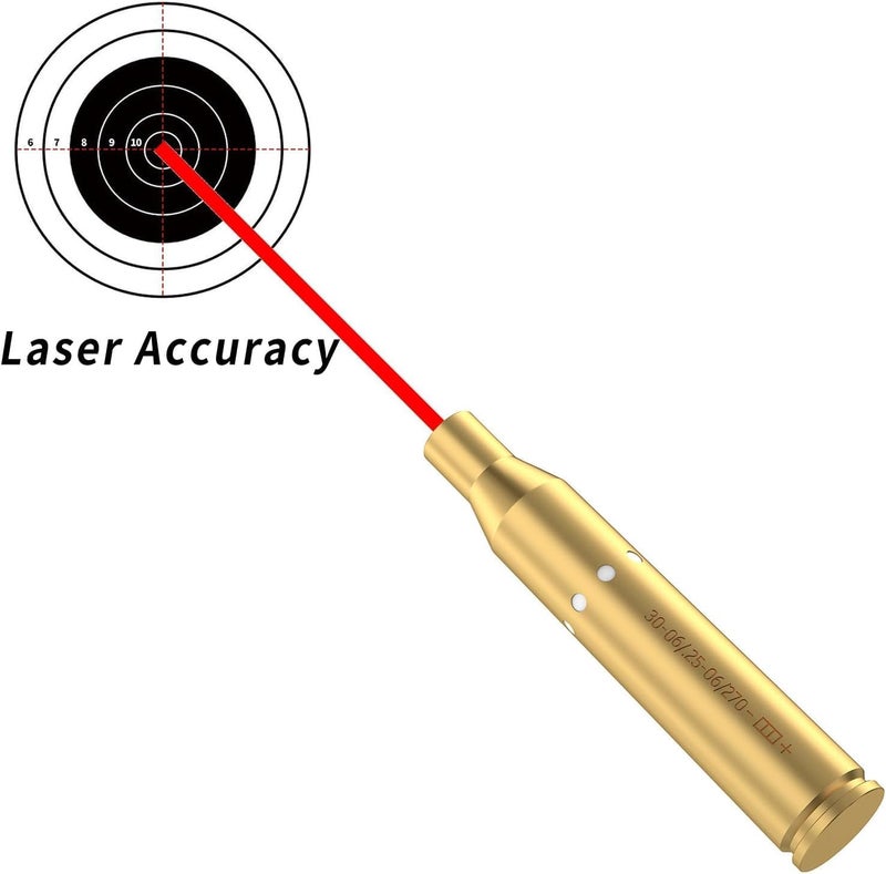 Tipfun 9MM/ .243 .308/6.5MM/300BLK 7.62x35mm/.44mag/30-06/25-06/270 Cal Rem Gauge Bore Sight Red Dot Boresighter with Batteries - Image 3