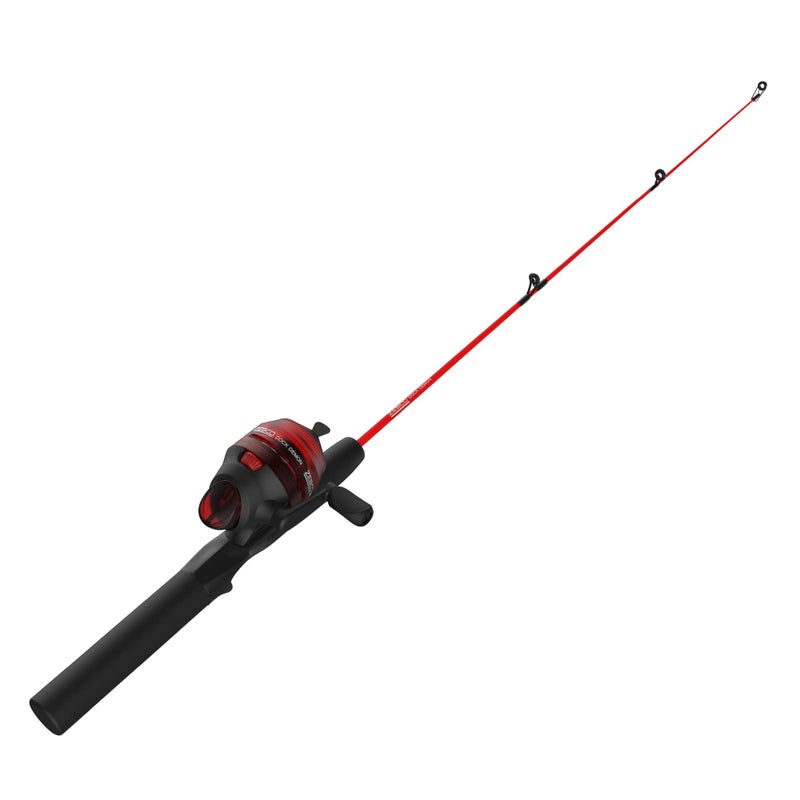 Zebco Dock Demon Spincast Reel and Fishing Rod Combo, 30-Inch 1-Piece Fiberglass Fishing Pole with EVA Handle, QuickSet Anti-Reverse Fishing Reel, Pre-Spooled with 6-Pound Zebco Line, Red, 20 - Image 1