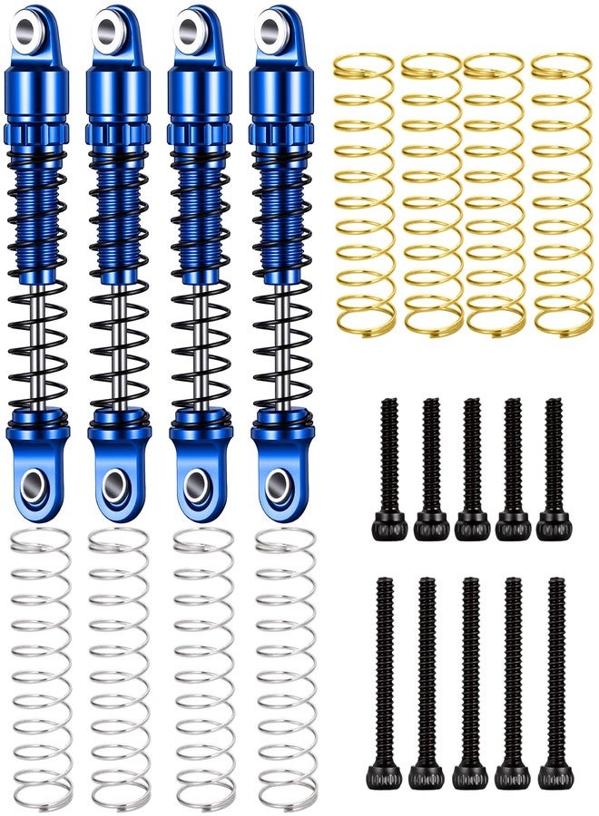 RCLIONS ممتص صدمات من الألومنيوم من RCLIONS لسيارات التحكم عن بعد، ممتد 25 مم، قطع غيار ترقية لسيارات الزحف AXIAL SCX30 K10 JLU بمقياس 1/30 (أزرق) - Image 1