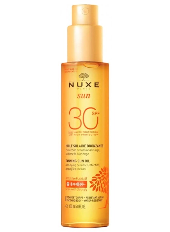 نوكس زيت تسمير البشرة من نوكس للوجه والجسم بعامل حماية من الشمس 30، 150 مل - Image 1