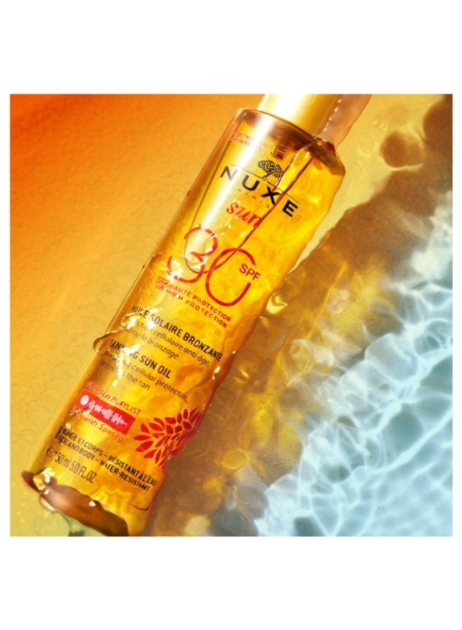 نوكس زيت تسمير البشرة من نوكس للوجه والجسم بعامل حماية من الشمس 30، 150 مل - Image 3
