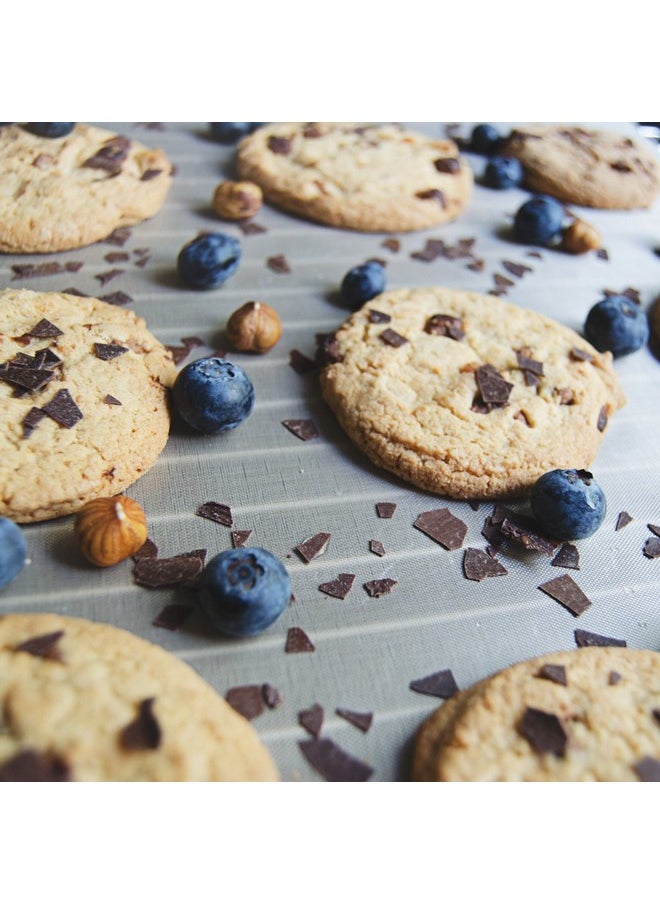 Navaris - Set Of 3 Reusable Baking Sheets 13X16 Inches Parchment Paper For Baking Oven Durable Nonstick Baking Mats Reversible Baking Tray - Image 1