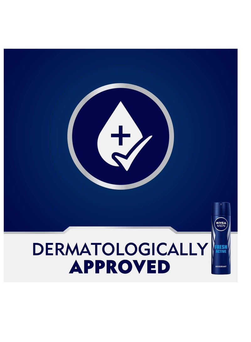 Nivea Nivea Men Fresh Active Deodorant Spray, 150 ml - Image 4