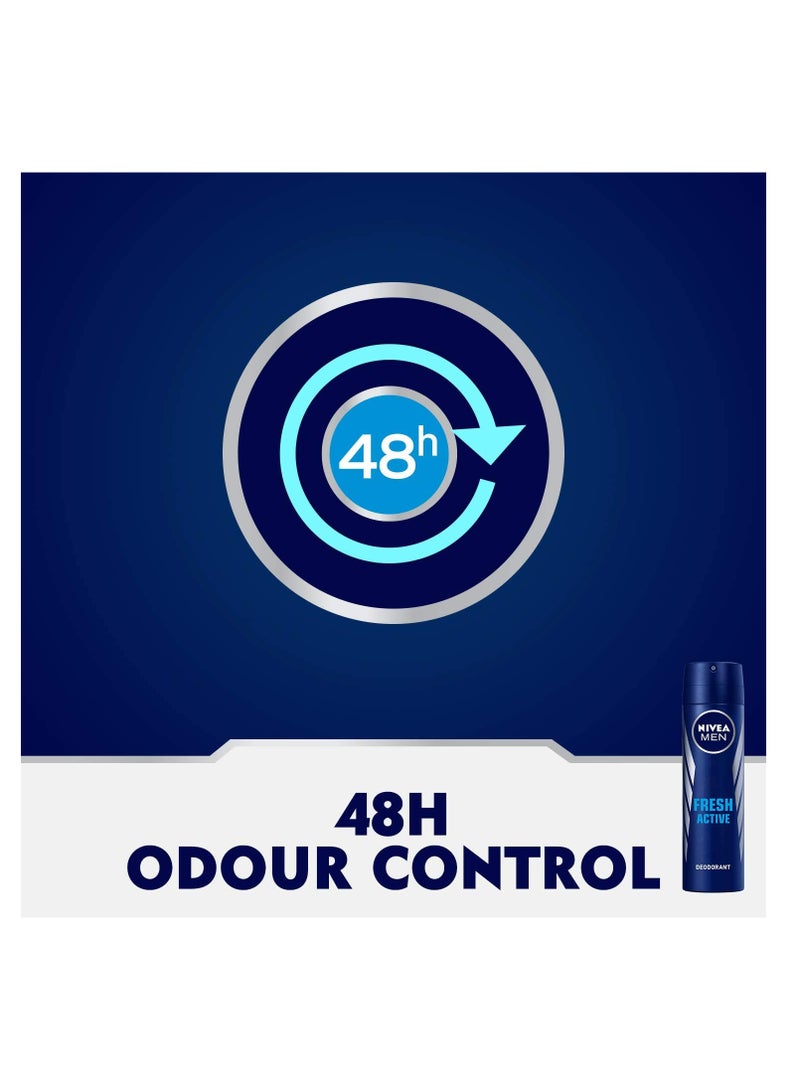 Nivea Nivea Men Fresh Active Deodorant Spray, 150 ml - Image 5