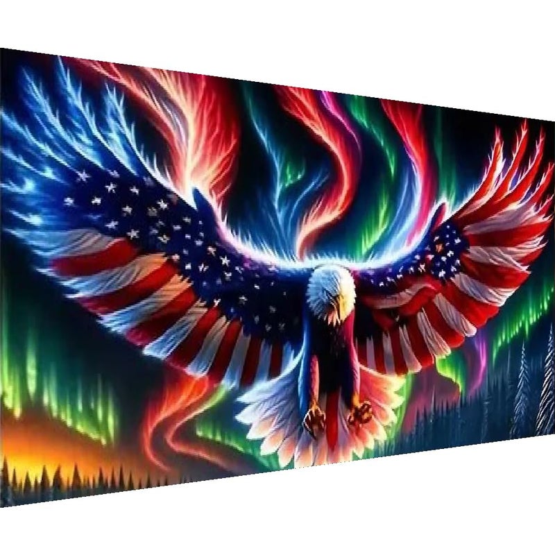 BOHADIY 5D Eagle Diamond Painting for Adults Large Size Amercia Eagle Diamond Painting Kits DIY Full Drill Diamond Art Kits for Adults Gem Painting Kit Animal for Home Wall Decor 275 X 157 Inch - Image 2