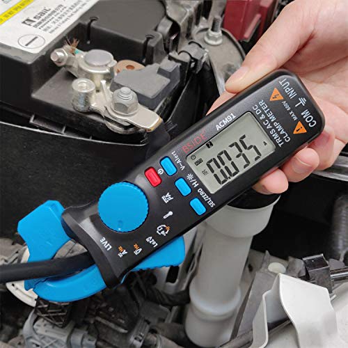 BSIDE DC Amp Clamp Meter 1mA Current True RMS Auto-Ranging 6000 Counts Digital Ammeter Hz Temperature Capacitance Live Check V-Alert Low Impedance Voltage Tester with Back Clip - Image 2