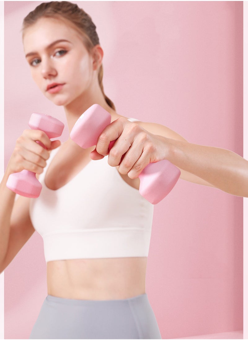 3 Pair of Dumbbell Set Home Yoga Fitness Elliptical Colorful Dumbbell Set with Dumbbell Rack