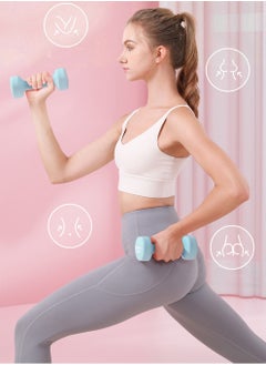 MissTiara 3 Pair of Dumbbell Set Home Yoga Fitness Elliptical Colorful Dumbbell Set with Dumbbell Rack  - Image 3