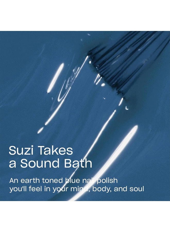 OPI Nail Lacquer Suzi Takes a Sound Bath | Opaque Bright Blue Pearl Chip Resistant Nail Polish | Fall Wonders Collection - Image 3